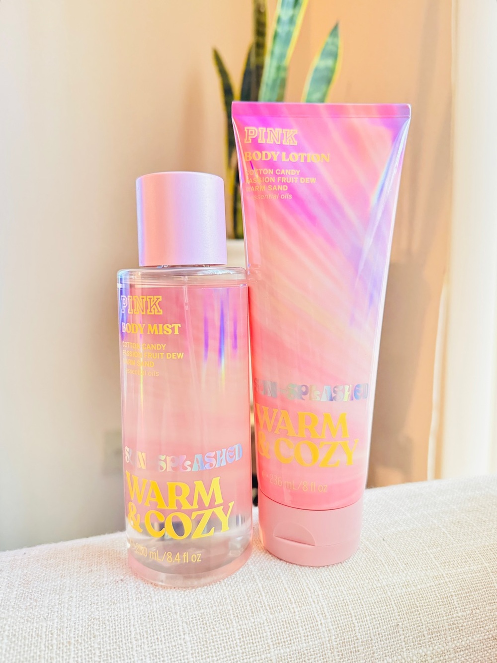 PINK Victoria's Secret Warm & Cozy Body Mist & Lotion - Pink